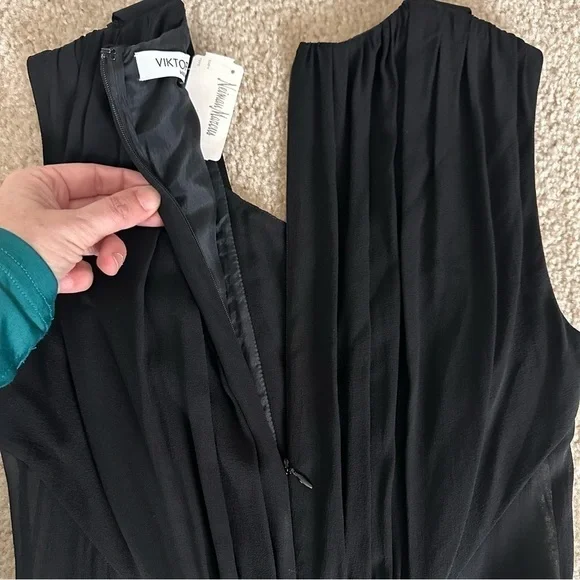 NWT Viktor & Rolf Black Sleeveless Silk Dress! - Picture 6 of 12